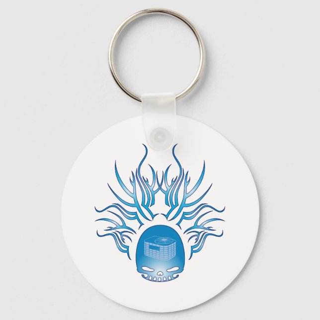HVAC Skull Schlüsselanhänger (Vorderseite)