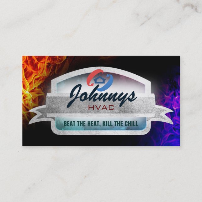 HVAC Slogans Business Cards Visitenkarte (Vorderseite)