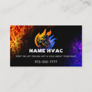 HVAC Slogans Business Cards Visitenkarte