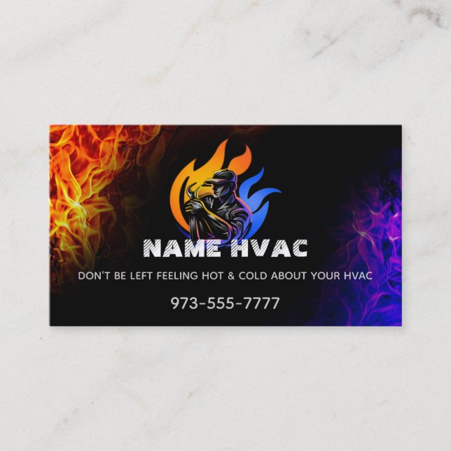 HVAC Slogans Business Cards Visitenkarte (Vorderseite)