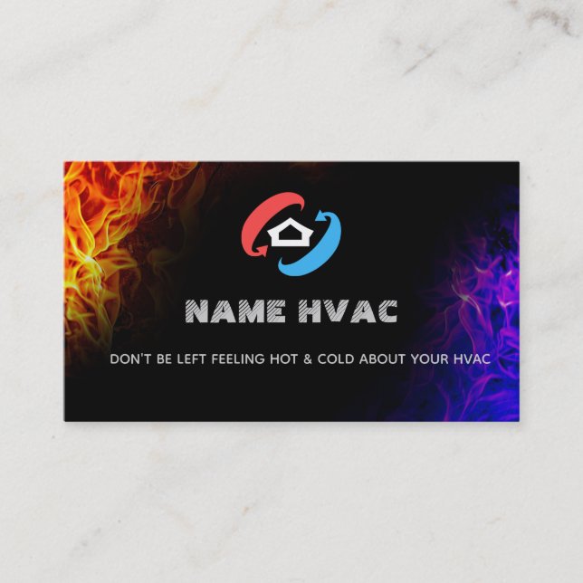 HVAC Slogans Business Cards Visitenkarte (Vorderseite)