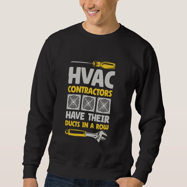 Hvac Tech hat ihre Aufgaben in einer Reihe, Aircon Sweatshirt (Vorderseite)