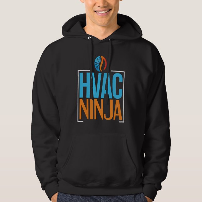 HVAC Tech   HVAC Ninja Humor HVAC Mechanic Hoodie (Vorderseite)