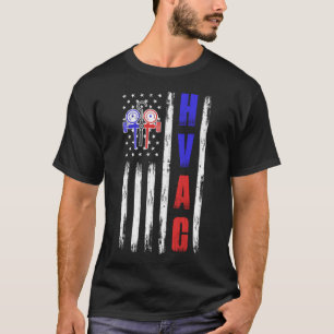 HVAC Tech US-Flaggentechniker T-Shirt