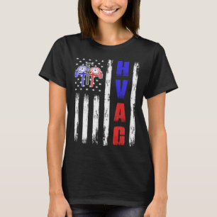 HVAC Tech US-Flaggentechniker T-Shirt