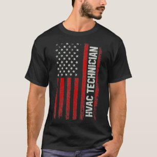 HVAC Technician Amerikanische Flagge hvac _1 T-Shirt