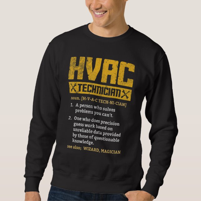HVAC Technician  Graphic Distressed Sweatshirt (Vorderseite)