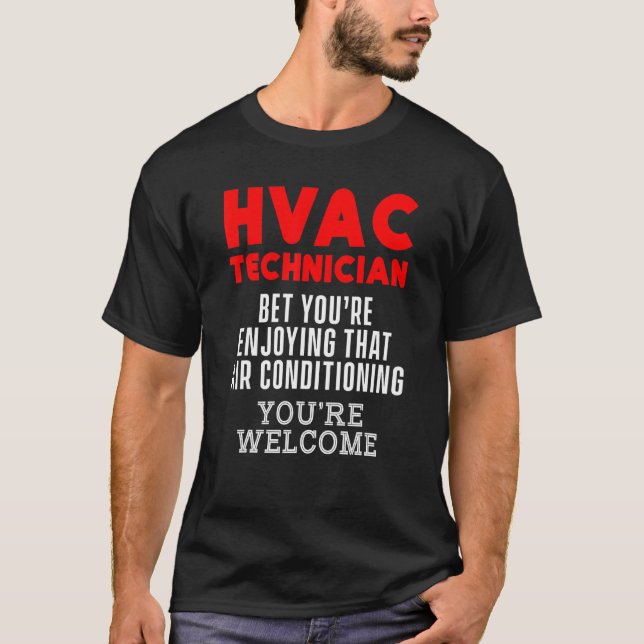 Hvac Technician Hvac Tech 6 T-Shirt (Vorderseite)