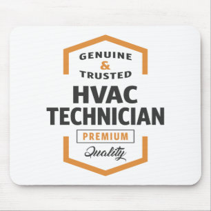 HVAC Technician Logo Geschenke. Mousepad