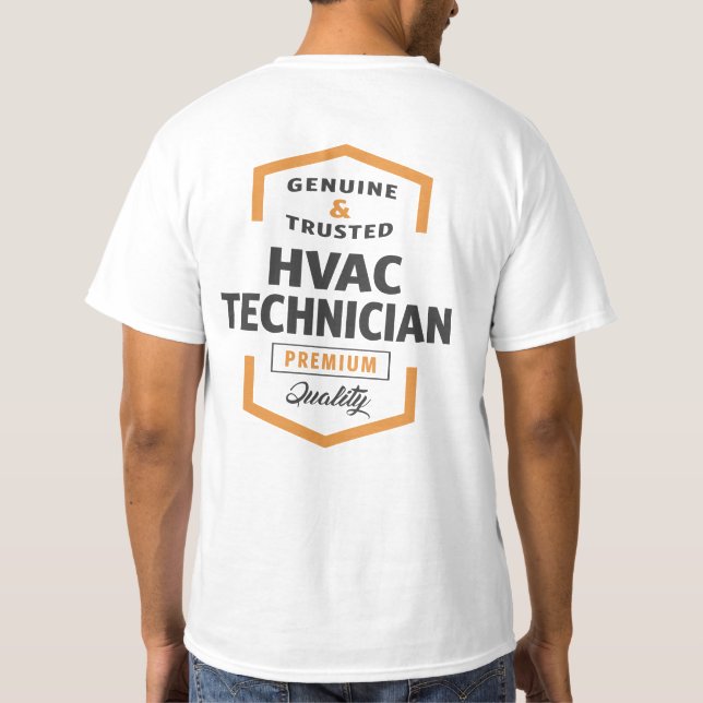 HVAC Technician Logo Geschenke. T-Shirt (Rückseite)