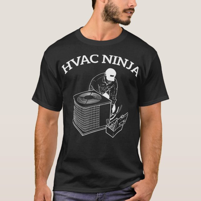 HVAC Technician Ninja T-Shirt (Vorderseite)
