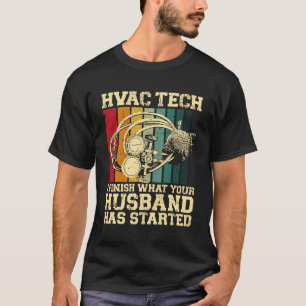 HVAC Technician Tech Vintag Retro Hvac Tech I Fell T-Shirt