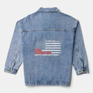 Hvac Technician US American Flag Hvac Tech Jeansjacke