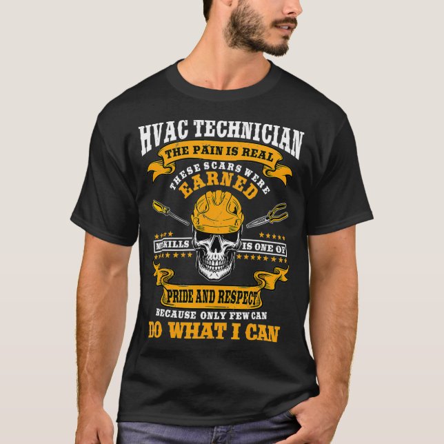 HVAC Techniker Heizung Lüftung Klimaanlage T-Shirt (Vorderseite)