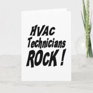 HVAC Techniker Rock! Grußkarte Karte