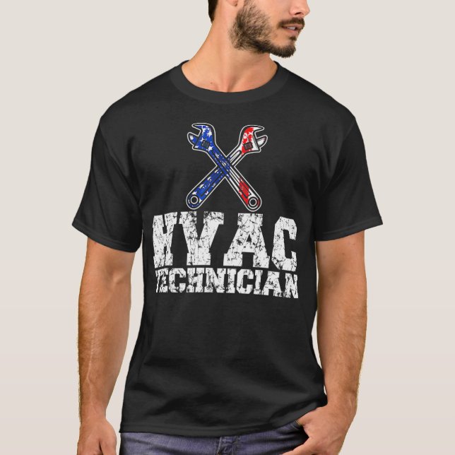 HVAC-Techniker unterstützen Funny HVAC Tech T-Shirt (Vorderseite)
