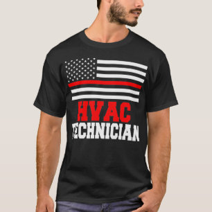 HVAC Techniker USA Flaggen Funny HVAC Tech Premium T-Shirt