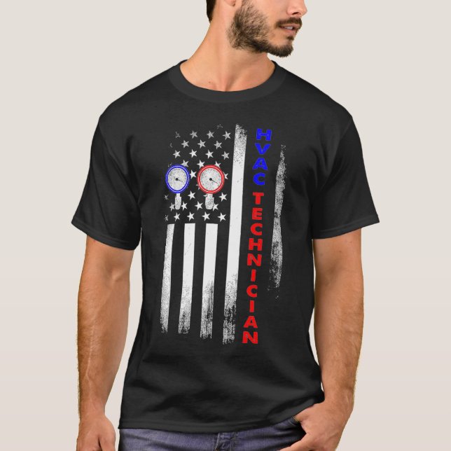 HVAC Techniker USA Funny HVAC Tech Premium T-Shirt (Vorderseite)