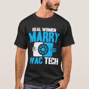 HVAC Techniker Vintag HVAC Tech Real Women heirate T-Shirt