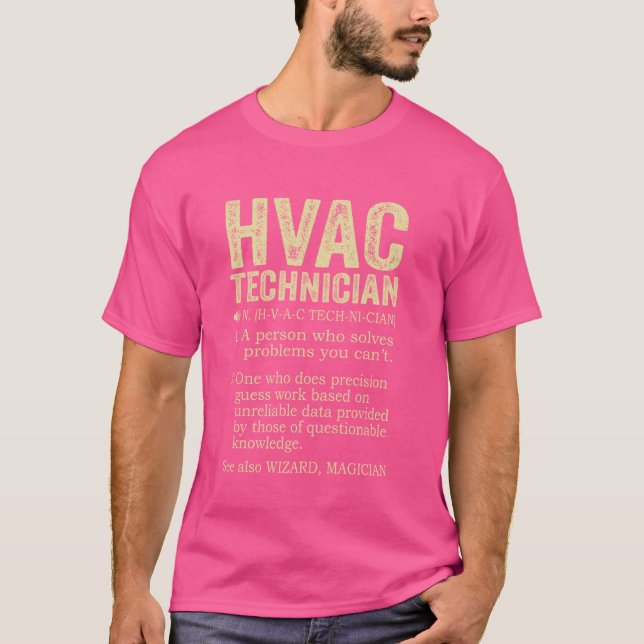 HVAC Technischer Definitionsreparator HVAC Tech Me T-Shirt (Vorderseite)