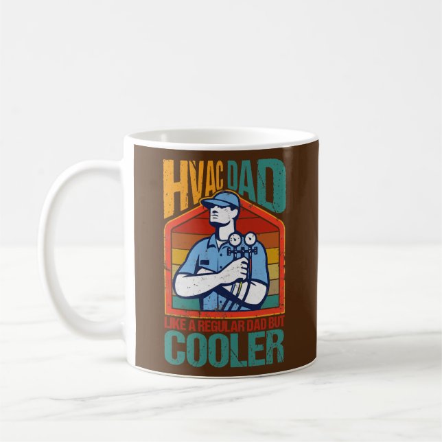 HVAC-Vater Aber Cooler lustiger HVAC-Techniker Vat Kaffeetasse (Links)