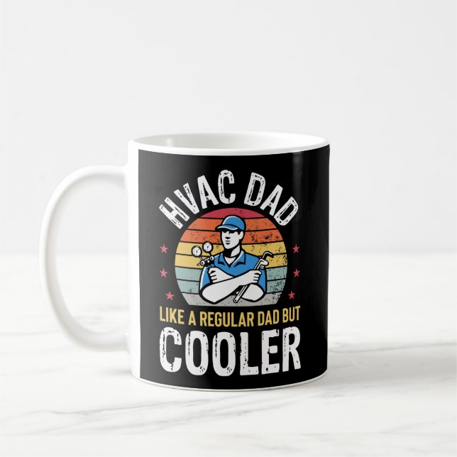Hvac Vater Aber Cooler Mens Funny Hvac Techniker F Kaffeetasse (Links)