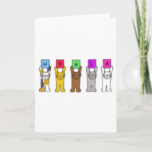 Hvala dankt Serbiens kroatischem bosnischen Slowen Dankeskarte