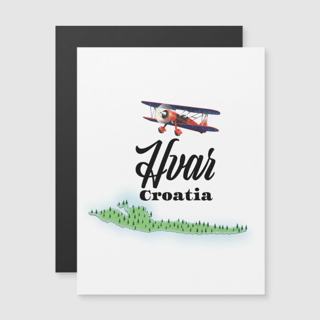 Hvar Croatia Karte (Vorne/Hinten)