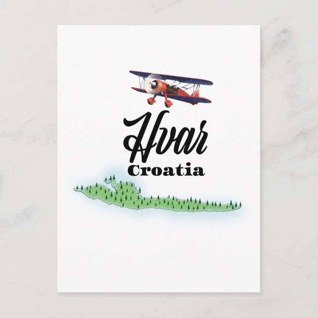 Hvar Croatia Karte (Vorderseite)