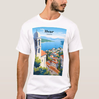 Hvar Croatia Küste Reisen Kunst, Dichtung und Musi T-Shirt
