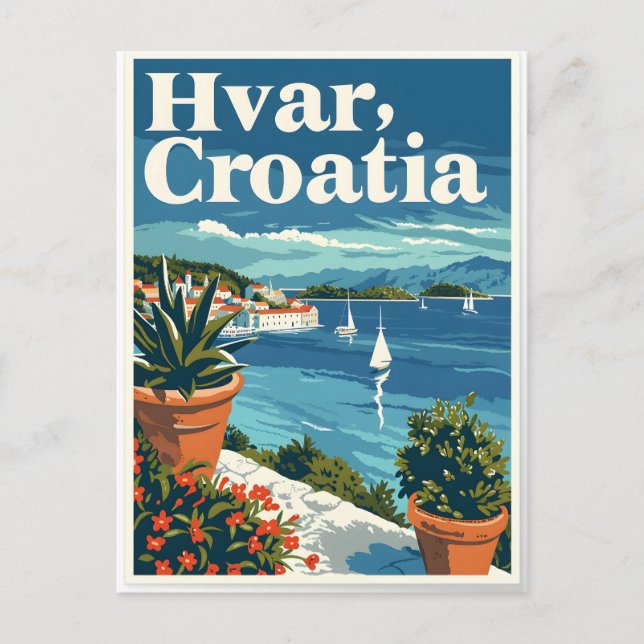 Hvar Croatia Postkarte (Vorderseite)