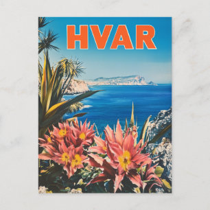 Hvar Croatia Vintag Postkarte
