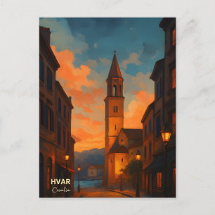 Hvar Insel Altstadt Postkarte - Entdecken Sie das