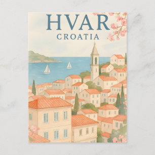 Hvar Insel Altstadt Postkarte - Entdecken Sie die 