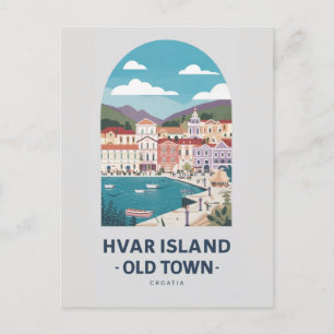 Hvar Insel Altstadt Postkarte - Entdecken Sie die