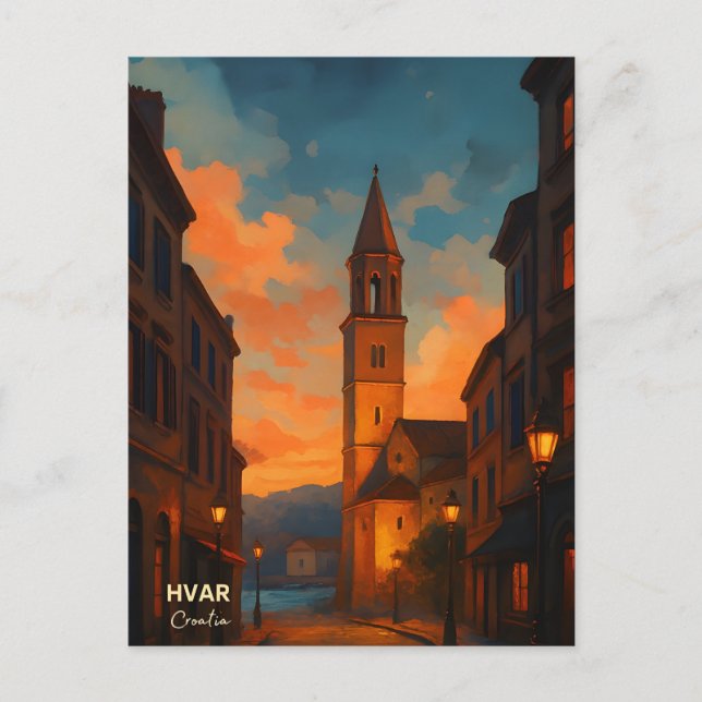 Hvar Island Old Town Postcard - Entdecken Sie das  Postkarte (Vorderseite)