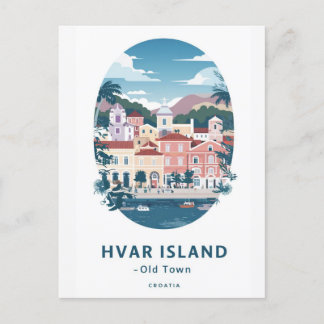Hvar Island Old Town Postcard - Entdecken Sie das  Postkarte