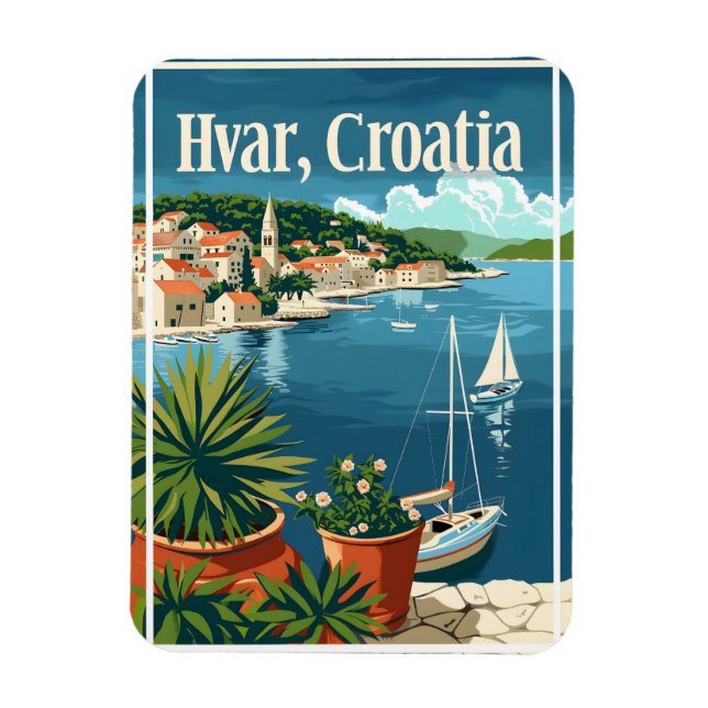 Hvar Kroatien Magnet (Vertikal)