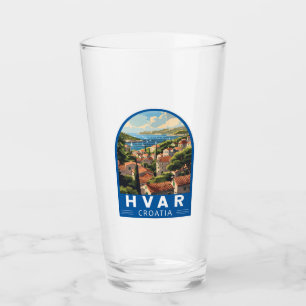 Hvar Kroatien Reise Kunst Vintage Glas