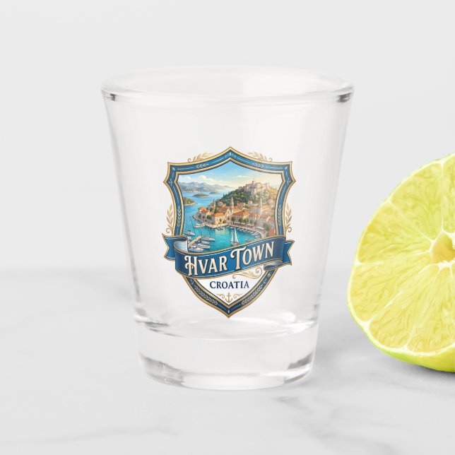Hvar Kroatien Schnapsglas (Vorderseite)