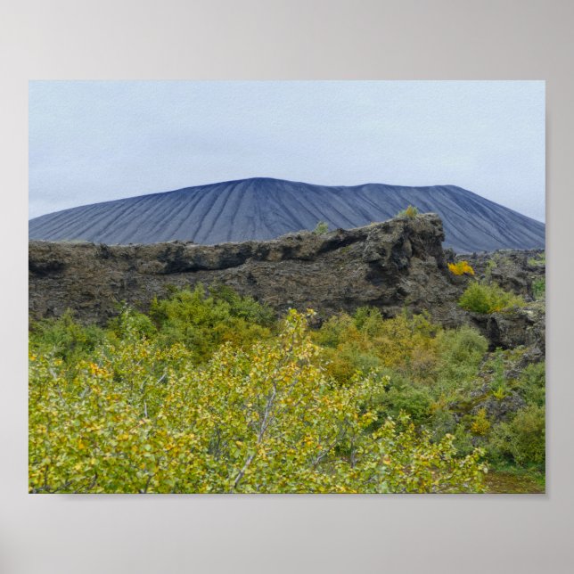 Hverfjall Volcano Cone, Island Poster (Vorne)