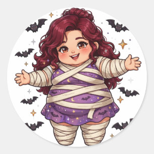 HVU Spooky Season - Tag 9: Mumien-Sticker Runder Aufkleber