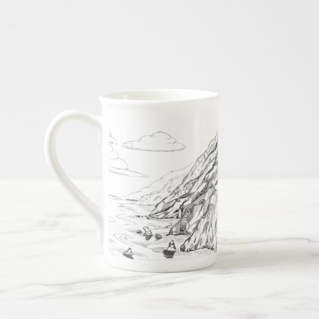 Hw1 CA-Ätzmethode-Tasse Prozellantasse (Links)