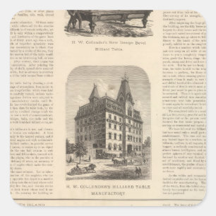 HW Collender B Kreischer und Sohn Quadratischer Aufkleber