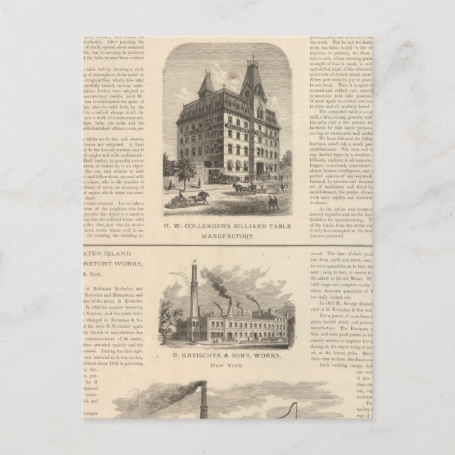 HW Collender B Kreischer und Son Postkarte (Vorderseite)
