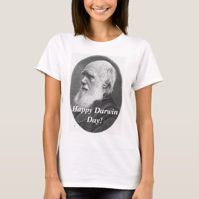 Hw-Darwin, Happy Darwin Day! T-Shirt (Vorderseite)