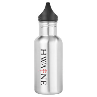 HWA-NE kleine Wasserflasche mit 3 Logos 6/25