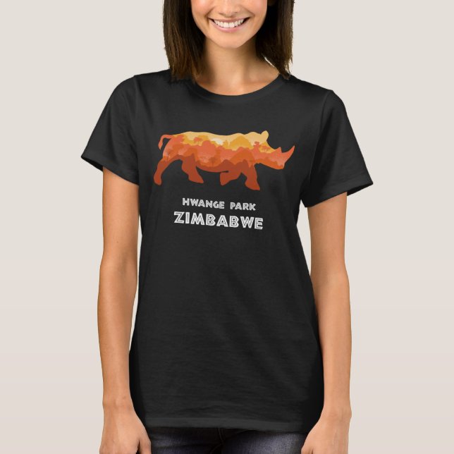 Hwange Park, Zimbabwe Safari National Park Game Re T-Shirt (Vorderseite)