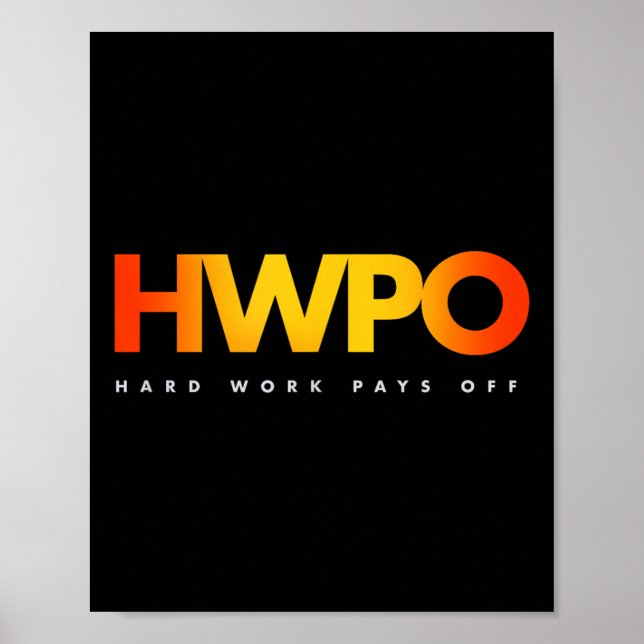 Hwpo-harte Arbeit leistet Pastell Motivierend Poster (Vorne)