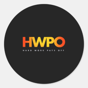 Hwpo-harte Arbeit leistet Pastell Motivierend Runder Aufkleber
